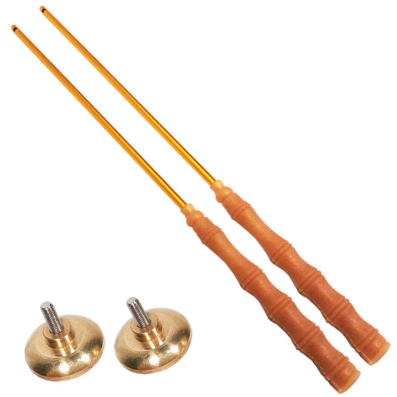 包邮45厘米实心合金杆 单头空竹牛筋柄空竹杆 直孔透明手柄抖杆