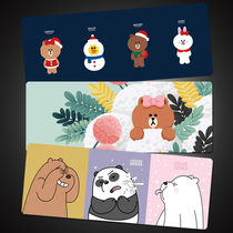 Mouse pad oversized office notebook keyboard pad cute brown bear home cartoon girl table pad writing table pad