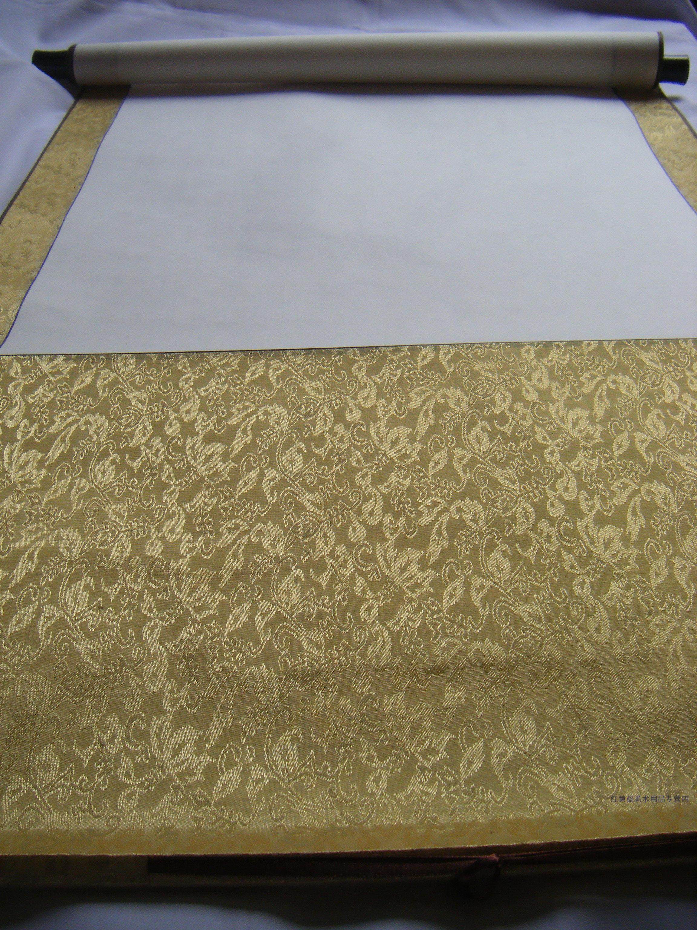 全绫精裱空白画轴竖轴二三四六八尺中堂横幅挂轴书法