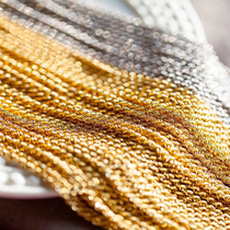 (Bear jewelry) 18K gold Japan imported real twist chain Chopin chain rose gold choker Cuba chain