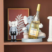 miz violent bear living room wine cabinet decorations ornaments TV cabinet red wine bottle rack rack storage home kaws ornaments