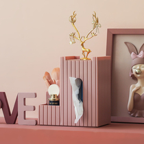 Creative light luxury elk tissue box living room drawing paper table coffee table Nordic desktop remote control storage box ornaments