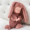 257 (Wine Red Plush Long Eared Rabbit)