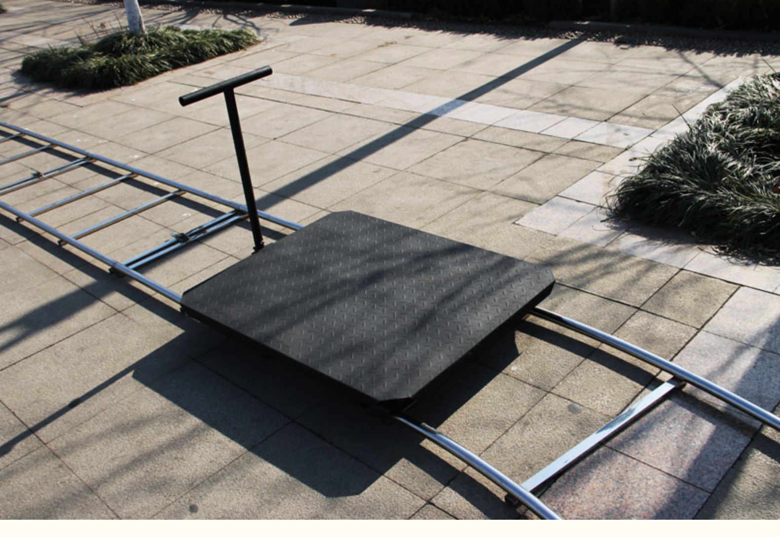 专业摄像轨道车重型影视滑轨载人电影轨道可折叠推车摄影轨道车