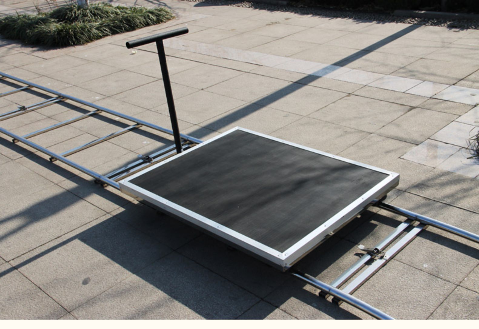 专业摄像轨道车重型影视滑轨载人电影轨道可折叠推车摄影轨道车