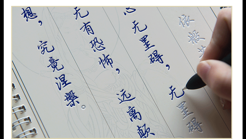 心经字帖成人学生钢笔行书速成练字板凹槽心经练字帖贴行楷秘籍
