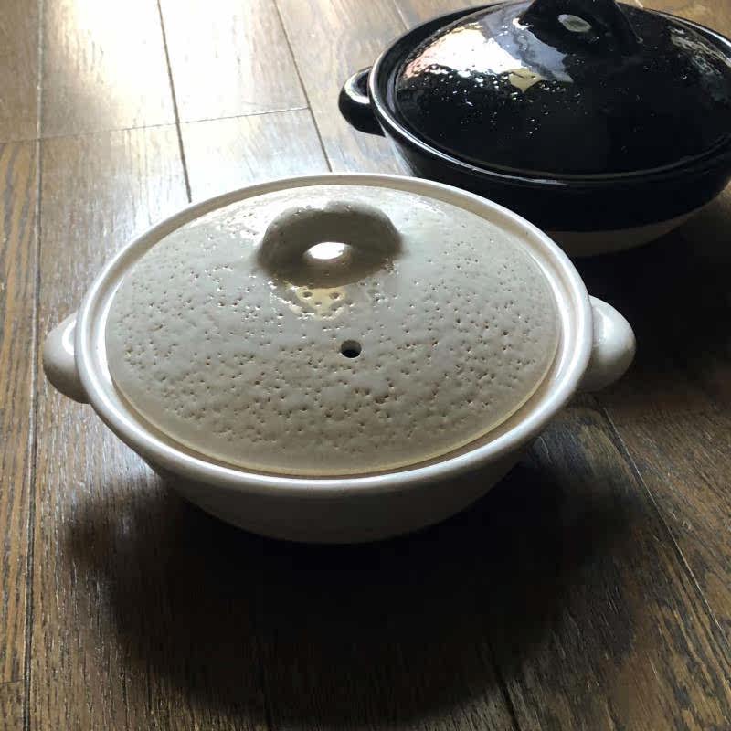 日本代购伊贺烧耐高温土锅煲汤炖汤小白锅炖菜锅砂锅单人用锅6号