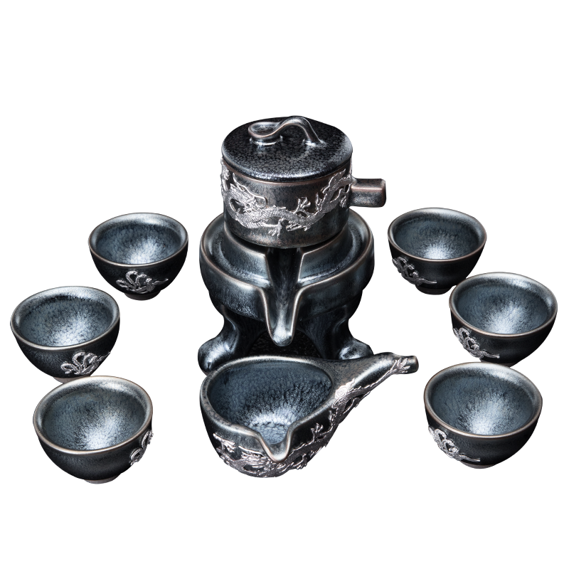 Build light coppering. As the silver tea set home lazy all semi - automatic atone tea ware ceramic teapot kung fu tea cups