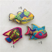 World Travel Memorial Palau brings back tropical fish handmade fabric embroidery three-dimensional refrigerator magnetic stickers