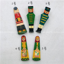 World Travel Memorial Russia brings back hand-painted wooden national figures soldier refrigerator tiles