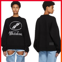 2020aw Early Autumn New We11done Pullover Large Logo Design Crew Neck Wool Long Sleeve Sweater