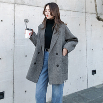 Love rose 2021 new fat MM large size casual woolen coat womens autumn and winter suit mid-length woolen coat