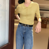 Love Rossum Big code sweet and covetred cardiovert woman slim fit 2022 Summer gentle wind 50% sleeves Slim Fit Blouse