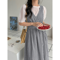 The LIRE MM MM Large Salt Street Summer Summer 2022 New Grid Dress Shirt Two Pieces