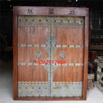 Antique door Solid wood door Old elm door Chinese-style entrance door Ancient house courtyard solid wood rural villa door
