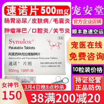 Speed Noodles Dog 500mg dermatitis abscess hair cough urologic amosilin Kravite Pfizer large dog