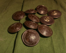 Type 55 coat buckle 55 coat bakelite buckle Eighty wheat ear buckle