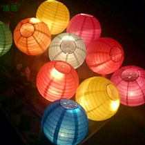 Pantone 6 inch 15CM paper lantern childrens painted drawing lantern diy folding red lantern decoration chandelier 10 sets