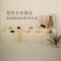 Paper Linglong strip booth display rack foldable stepped booth multi-layer floor booth Zhongdao product display rack