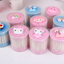 Spiral double head cotton swab makeup remover cotton stick cotton cotton ball cotton swab 200 ears ear makeup makeup remover cotton swab cleaning