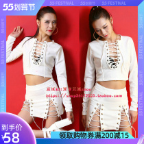 New Pint Wrap Hip Womens Dress Super Short Drive Fork Skirt Split Suit Bar Female Singer DJ Stage Play Out Sexy Nightclub