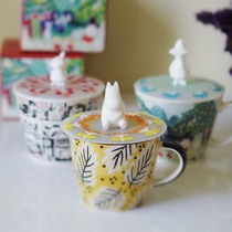 Li Tale home Finnish Moomin silicone cup cover Moomin genuine authorized cartoon cover universal water Cup accessories