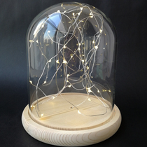 Clone powder model powder solid wood base Crystal heart-shaped round lampshade lantern flower pot bucket Paint paint hand-made base