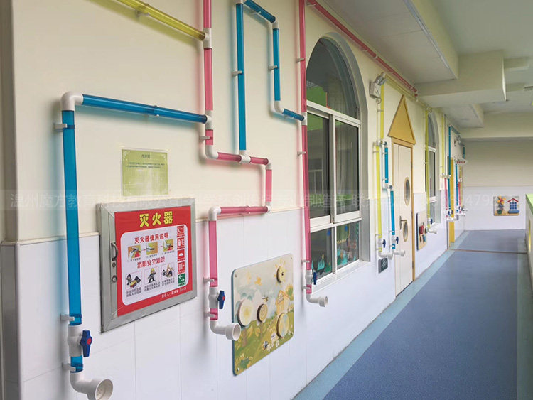 墙面两路传声筒 幼儿园小学特色区角 精品墙面游戏 声音传播管路