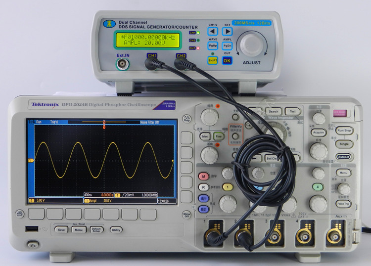 mhs-5200a 双通道全数控任意波 函数信号发生器 dds信号源频率计