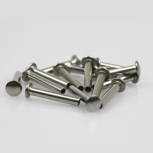 ສະແຕນເລດ semi-hollow rivet 4mm flat round head hollow nail 304 semi-circular yuan flat head rivet ເສັ້ນຜ່າສູນກາງຜູ້ຜະລິດ 4-1