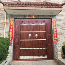 Solid wood security door Home entrance door Villa Gate Imitation ancient entrance door rural old wooden door Self-built house Minestament