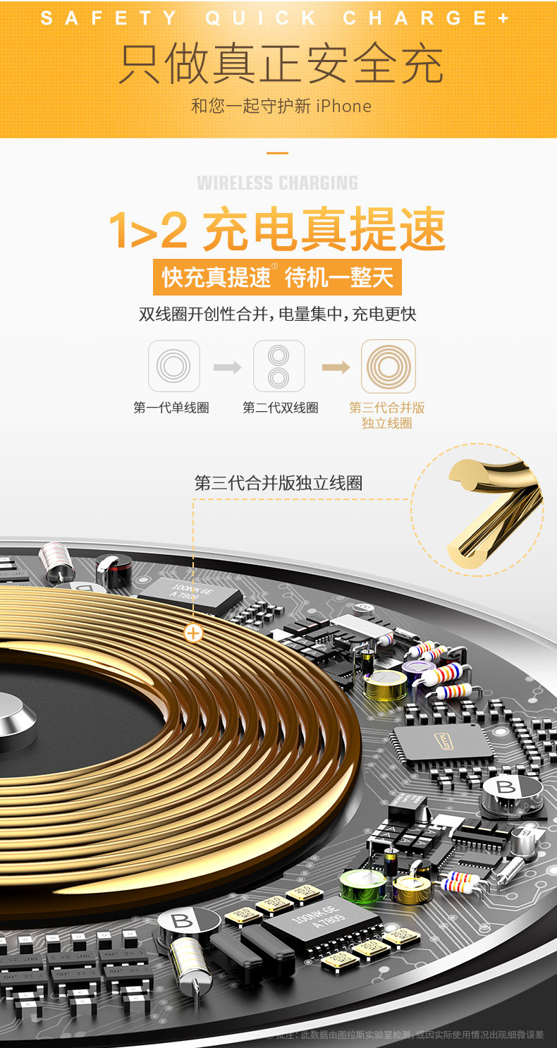 oneX无线充电器苹果8手机8Plus快充QI专用P八