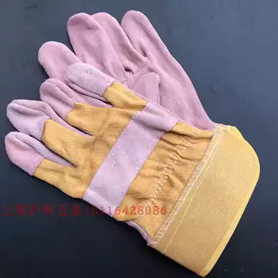 Short welding gloves, heat insulation gloves, high temperature welder protection gloves, canvas gloves, labor protection gloves, short