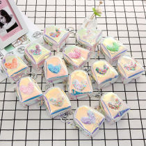 2022 new Korean version Transparent Transparent Laser Loving Zero Wallet Mini Cute Schoolgirl Small Bag Jelly Coin Bag