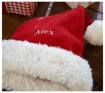 Foreign trade Christmas hat ultra-wide lamb velvet beard luminous baby children adult plush hat custom name logo