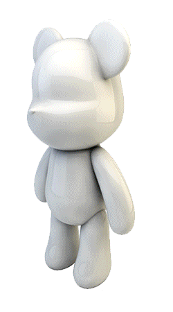 trst popobe 正版 暴力熊 momo 熊 10寸 u字 涂鸦熊 大号公仔摆件
