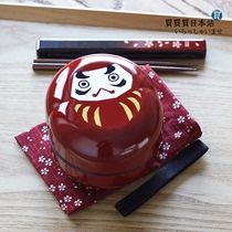 Spot Japan imported HAKOYA Dharma shape bento box Lunch box Fruit box Portable food box Snack box