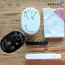 Spot Japan imported HAKOYA bento box black and white cat lunch box Japanese food box lunch box can be heated