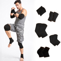 Basketball protective gear set sports knee pads elbow guard Palm wristband men and women football ankle guard summer thin fitness tactics