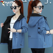 Woodpecker coat female spring and autumn 2022 new autumn age reduction jacket relaxed casual cap baseball coat