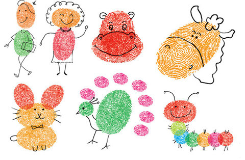 大号儿童手指画印泥印台手印画颜料盒无毒可水洗环保签到手印泥盘_7折