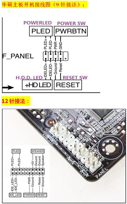 华硕p8h61mlx接线图图片