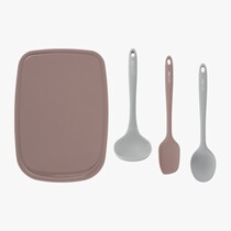 Korea MOYUUM baby baby silicone supplementary food kitchen utensils shovel shovel spoon chopping board