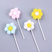 ins pompom small flower birthday cake decoration plug-in