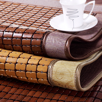 Old craftsman high-grade mahjong mat Mat 1 8 m bed folding straight tube carbonized double bamboo mosquito repellent Mat 1 5m thickened