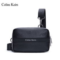 Colins Keirs mens bag Leather shoulder messenger bag Mini fashion trend brand first layer cowhide chest backpack