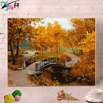 DIY digital oil painting special offer to friends birthday gifts with inner frame Maple love 40*50 decoration