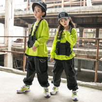 Less children acting out of the girl jazz dance costumes children street dance suit boy hip hop hiphop girl boomer sign suit