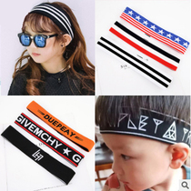 Childrens hip hop accessories boy hair band Korean version of toddlers hip hop letter headband tide boy girl headband girl headgear