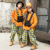 Childrens performance clothing boys street dance suit leisure loose children hip-hop performance clothes girls jazz dance tide dress